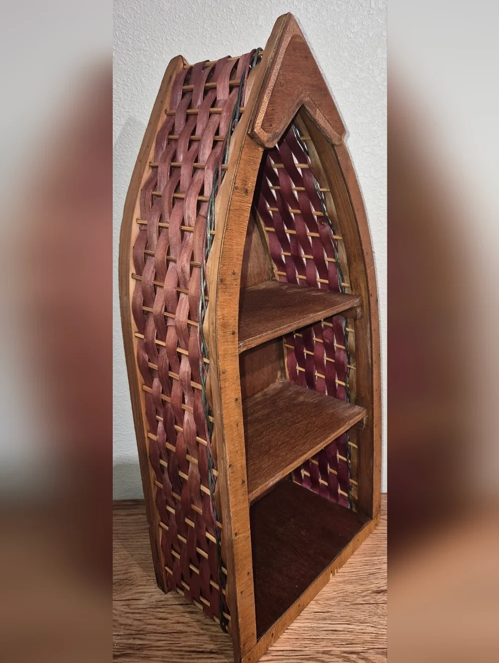 Vintage Boat Shelf Wall Basket, Nautical